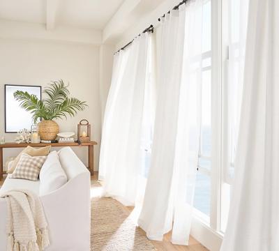 Emery Linen Curtain - Elegant Window Treatment | Pottery Barn