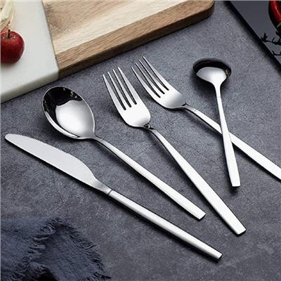 Wrought Studio Flatware Set 40 Pieces, Stainless Steel Flatware Set, Silverware Set Service For 8 people & Reviews - Wayfair Canada