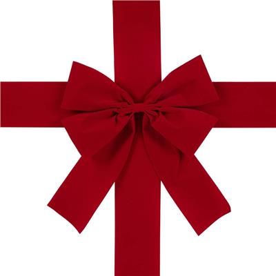 Northlight Seasonal 14in. Classic Red Velvet Christmas Door Bow