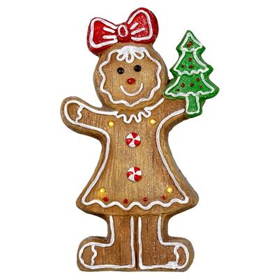 Northlight Seasonal 15.2in. LED Gingerbread Girl Christmas Figure