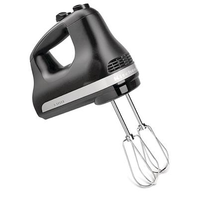 Kitchen Aid Compact 5-Speed Hand Mixer with Stainless Steel Accessories, Black