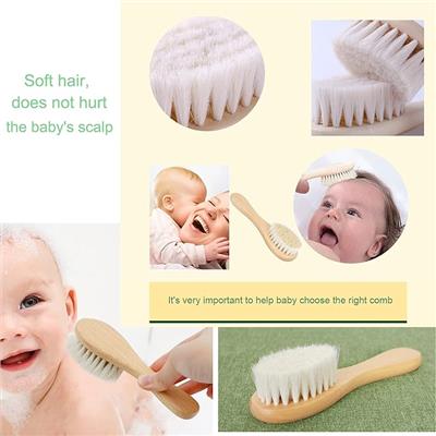 Amazon.com : Mocokkiti Baby Hair Brush, Goat Bristles Brush and Baby Cradle Cap Brush Set for Cradle Cap Wood Bristle Brush for Newborns and Toddlers