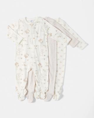 3 Pack Cotton Coveralls - Kmart