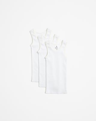 Baby Organic Cotton Unisex Vests 3 Pack - White | Target Australia