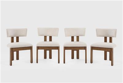 Kissa Curved Back Armless Dining Chair Set of 4 | Living Spaces