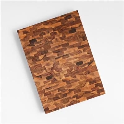 Crate & Barrel Rectangular Acacia End-Grain Chopping Block/Serving Board   Reviews | Crate & Barrel