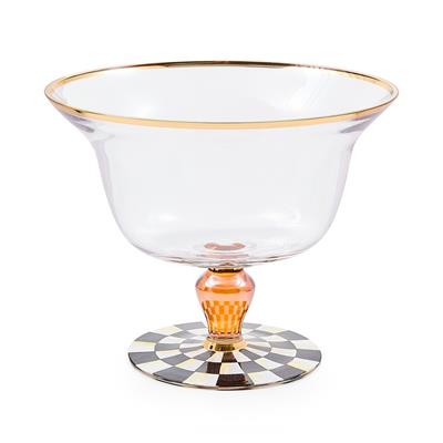 MacKenzie-Childs | Courtly Check Glass Pedestal Bowl