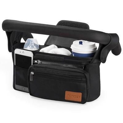 Momcozy Universal Stroller Organizer, Insulated Cup Holder, Black, Adjustable Velcro - Walmart.com