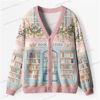 Pagewings Bookstore Light Knit Unisex Cardigan Sweaters
