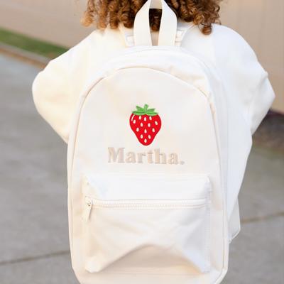 Mini Backpack - Strawberry Embroidered – Indi Elle Designs