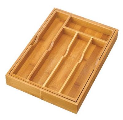type A Bamboo Expandable Kitchen Utensil Drawer/Cutlery Organizer Tray