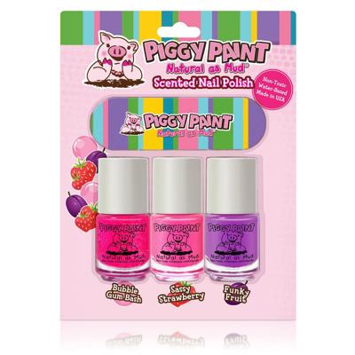 Piggy Paint Girls Nail Polish, 100% Non-toxic Safe, Cruelty-free Low Odor for Kids, Scented 3pk Set, Three 3.5mL Nail Polish & File - Walmart.ca