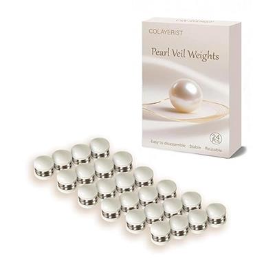 24 Pairs Veil Weights, Double-Sided Pearl Veil Weights for Securing Long Veils, Premium Outdoor Wedding Accessories for Brides - Strong Magnetic Non-D