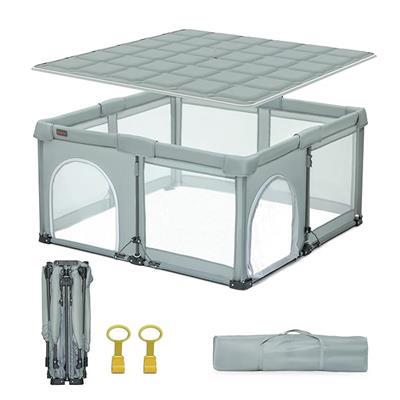 Amazon.com : Foldable Playpen with Detachable Thicken Mat,50x50 Inches Portable Playpen,Collapsible Play Pen for Babies and Toddlers,Indoor & Outdoor