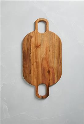 Wooden Double Handle Platter - Natural