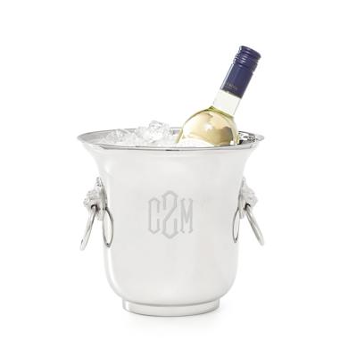 Monogrammed Silver Ice Bucket | Mark and Graham