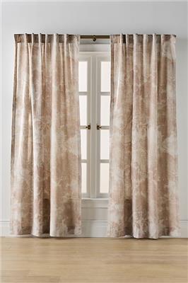 Judarn Cotton Linen Sepia Curtain | Anthropologie