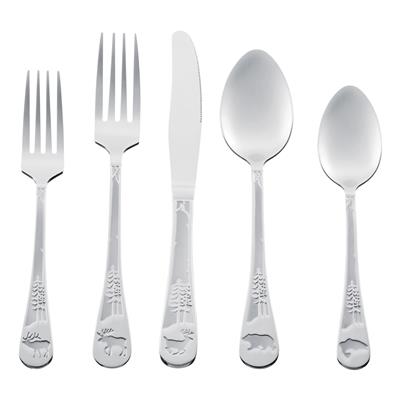 White River™ Home Wildlife Animal Pattern 20-Piece Flatware Set | Bass Pro Shops Canada