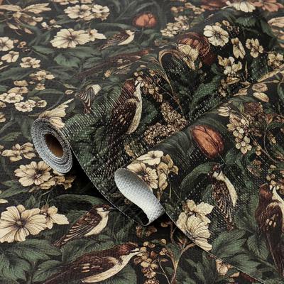 Amazon.com - Vuacepe Floral Birds Shelf Drawer Liner for Kitchen Cabinets,Non-Adhesive | Waterproof Strong Non-Slip Shelf Cabinet Drawer Liners for Dr