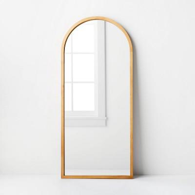 32 x 72 Wooden Arch Mirror Brown - Threshold™ designed with Studio McGee: Minimalist Leaner, Stained Wood Frame, No Assembly Required : Target