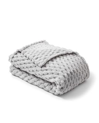 Plush Jacquard Blanket - Queen/King Bed, Grey - Kmart