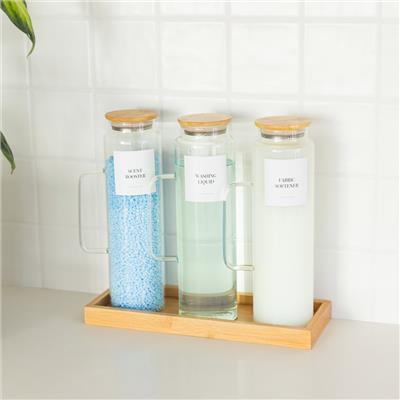 Bamboo and Glass 4 Piece Laundry Liquid Pack – Little Label Co