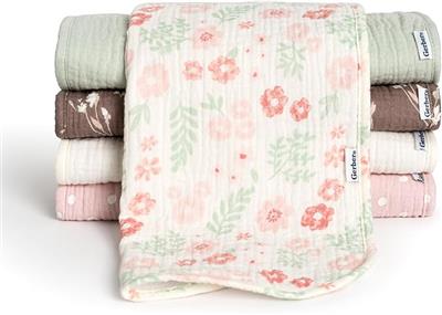 Amazon.com: Gerber Baby Unisex Muslin Burp Cloths 5-Pack, Multi Pink Floral, Large Size 20 x 10 : Baby