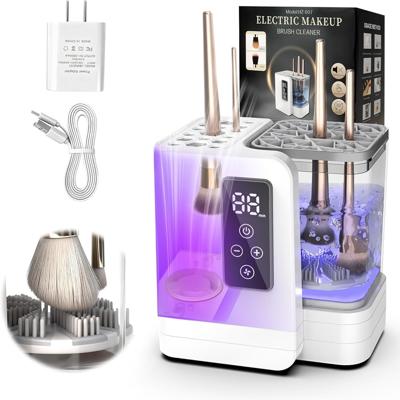 Amazon.com: 5-in-1 Electric Makeup Brush Cleaner & Dryer Machine- Portable Automatic USB Cosmetic Brushes Cleaner Tool with Deep-Clean Silicone Brush