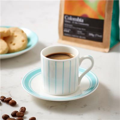 Fortnums Stripe Espresso Cup and Saucer