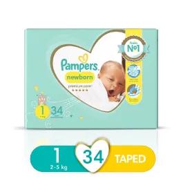 Pampers Premium Care Size 1 (2-5 kg) 34 Nappies | Babies R Us Online