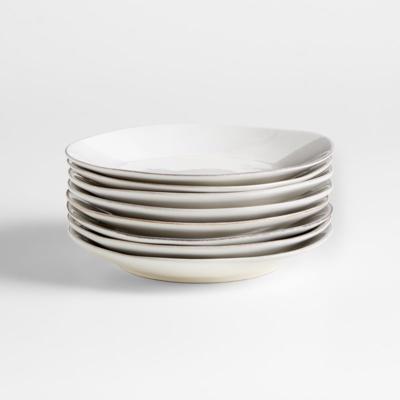 Marin White Stoneware Salad Plates, Set of 8 + Reviews | Crate & Barrel