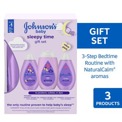 Johnsons Baby Sleepy Time Relaxing Bedtime Gift Set with Bath Lotion and Calming Shampoo - Walmart.com