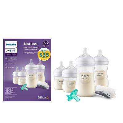 Philips Avent Natural Baby Bottle with Natural Response Nipple Newborn Gift Set, SCD837/03 - Walmart.com