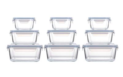 Vida By Paderno Square Glass Food Storage Container Set, 18-pc