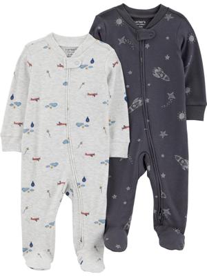 Carters Child of Mine Infant Boys 2PK Sleep and Play - Gray Airplane - Walmart.ca