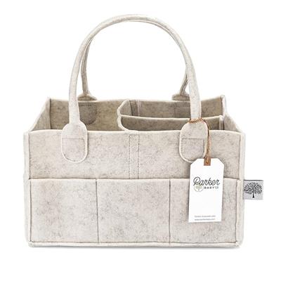 Amazon.com : Parker Baby Diaper Caddy - Nursery Storage Bin and Car Organizer for Diapers and Baby Wipes - White, Regular : Baby