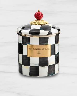 Courtly Check Small Canister | MacKenzie-Childs | The Paper Store