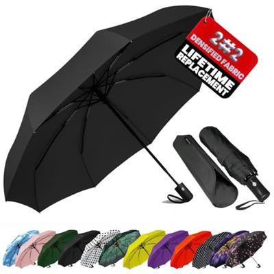 SIEPASA Compact Travel Umbrella - Windproof Auto Open/Close, Small Folding Umbrella for Rain - Lightweight & Durable with Fiberglass Frame, Waterproof