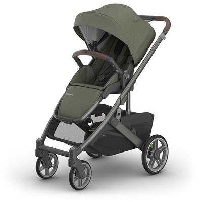 UPPAbaby Cruz V3 Stroller - Evelyn (Meadow Green / Graphite Frame / Chestnut Leather)