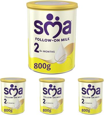 SMA Follow-on Baby Milk Powder Formula, 6-12 Months, 800 g (Pack of 4) : Amazon.co.uk: Grocery