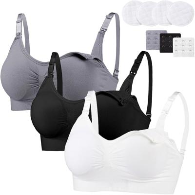 Bysion 3 Pack Women’s Nursing Bra Wireless Seamless Maternity Bra Breastfeeding Bras Bralette Camisole Tops Sleeping Bras with Removable Pads : Amazon