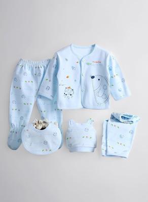 Gajaous Baby Boy Girls 5PCS Newborn Cotton Grow Top Hat Pants PlaySuit Sets Outfit, Blue #1, 0-3 Months : Amazon.co.uk: Fashion
