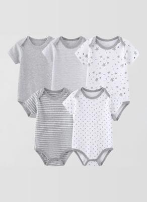 MAMIMAKA Unisex Baby Bodysuits Baby Clothes Short Sleeve Bodysuits One-Piece Cotton 5-Pack for Boys and Girls … : Amazon.co.uk: Fashion