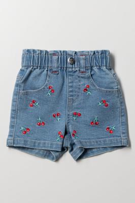 Cherry Paperbag Denim Shorts Blue | Bottoms & Jeans | Ackermans