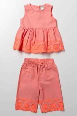 Embroidered Set Pink | Sets | Ackermans