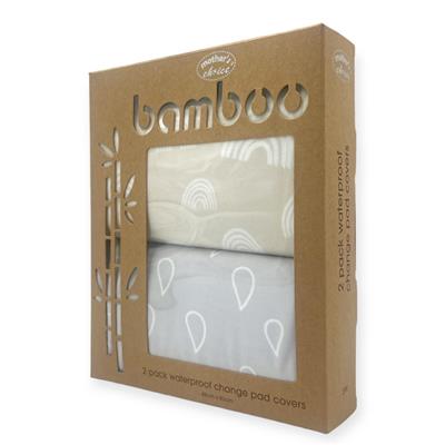 Every mothers choice bamboo waterproof change mat stone 2 pack 706