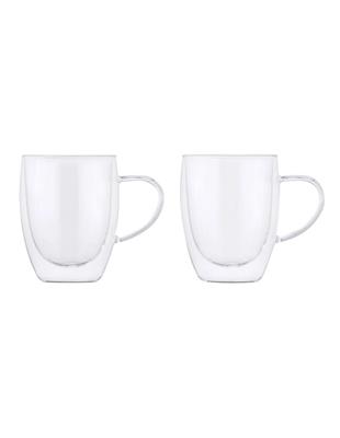 Maxwell & Williams Blend Double Wall Glass Mug Gift Boxed Set of 2 in Clear | MYER