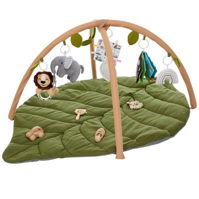 Babylicious Baby Activity Gym – Sensory Play Mat with Hanging Toys for Sight, Touch & Sound – Portable & Easy Setup for Indoor or Outdoor Baby Play :