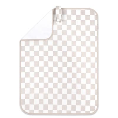 Bilbi Jersey Travel Change Mat Check Natural | Baby Bunting AU