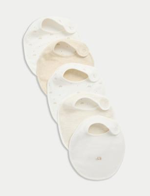 5 Pack Pure Cotton Printed Bibs | M&S | M&S